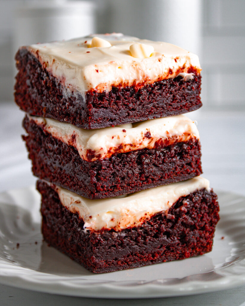 Healthy eggless red velvet brownies recipe