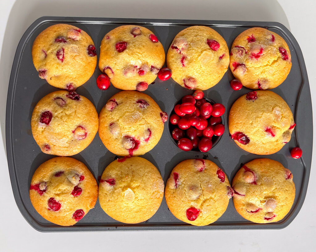 Homemade orange muffins with simple ingredients