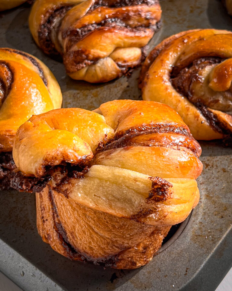 Nutella rolls for eggless dessert table