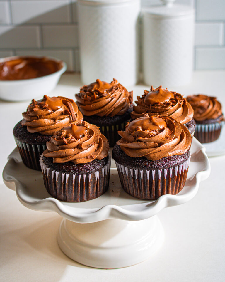 Chocolate Custard Cupcakes with custard filling Recipe