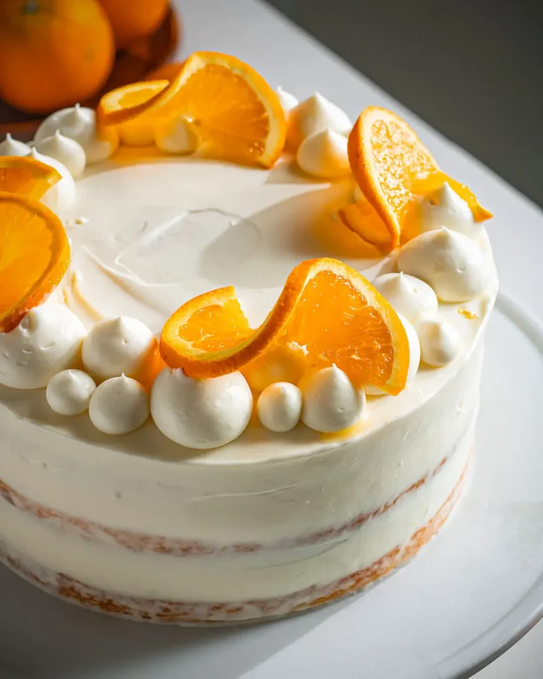 eggless orange cake with cream cheese frosting