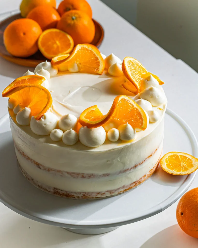 eggless orange layer cake recipe