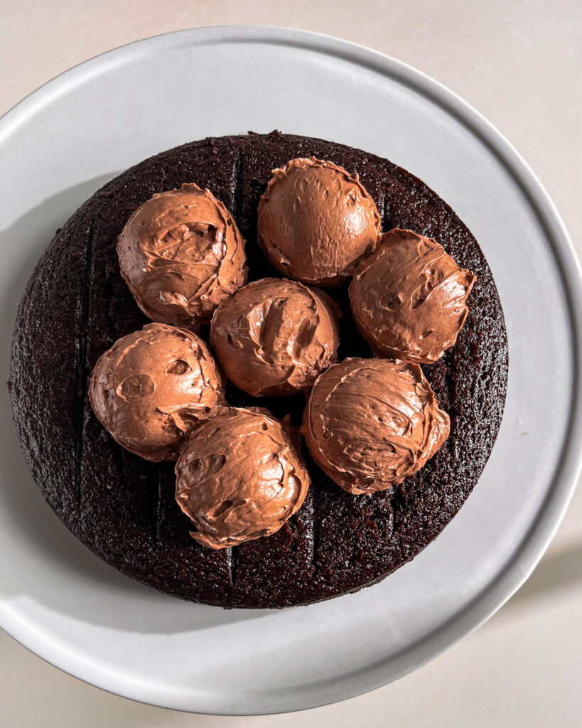 moist vegan chocolate cake with applesauce instead of eggs