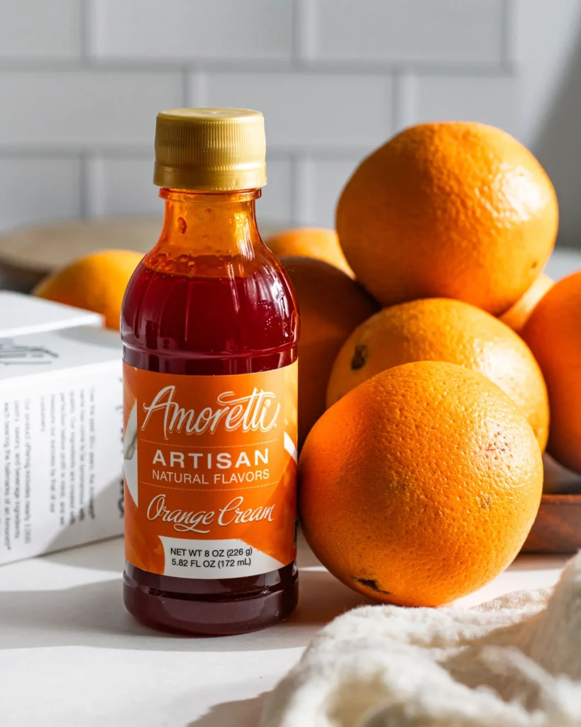 orange cake made with Amoretti Artisan Flavor