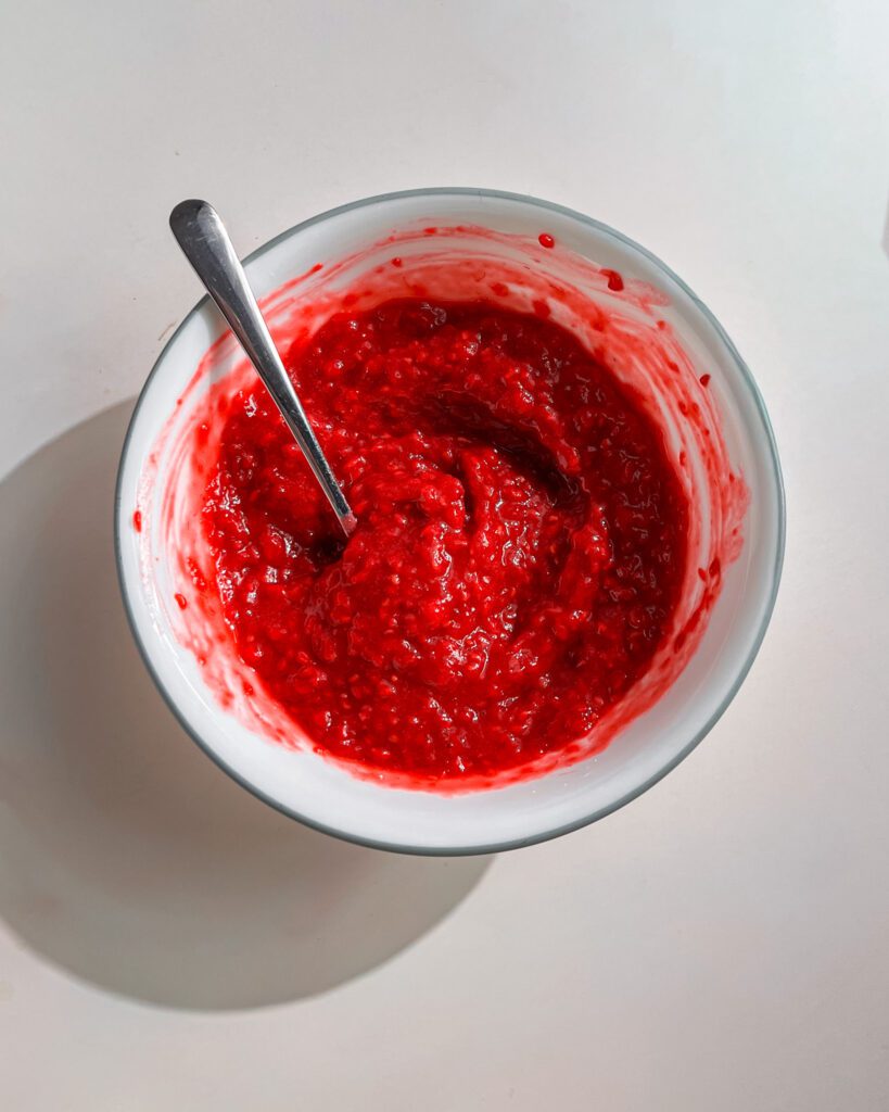 homemade raspberry compote step by step