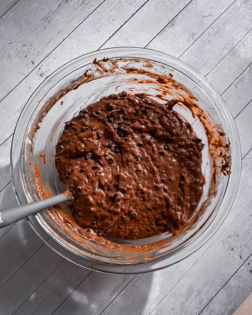 Eggless Chocolate Banana Bread step by step recipe photos