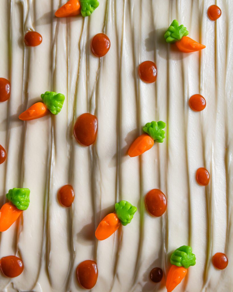 carrot cake served for spring dessert
