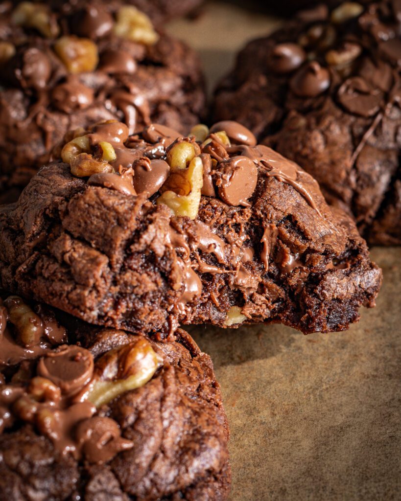 eggless cookies with crispy edges and soft centers