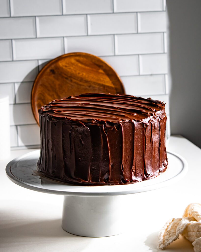 eggless triple chocolate cake with ganachejpg