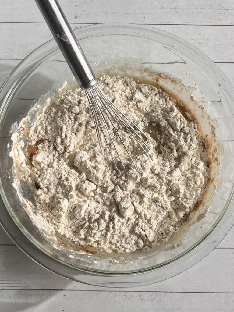 mixing dry ingredients for carrot cake jpg