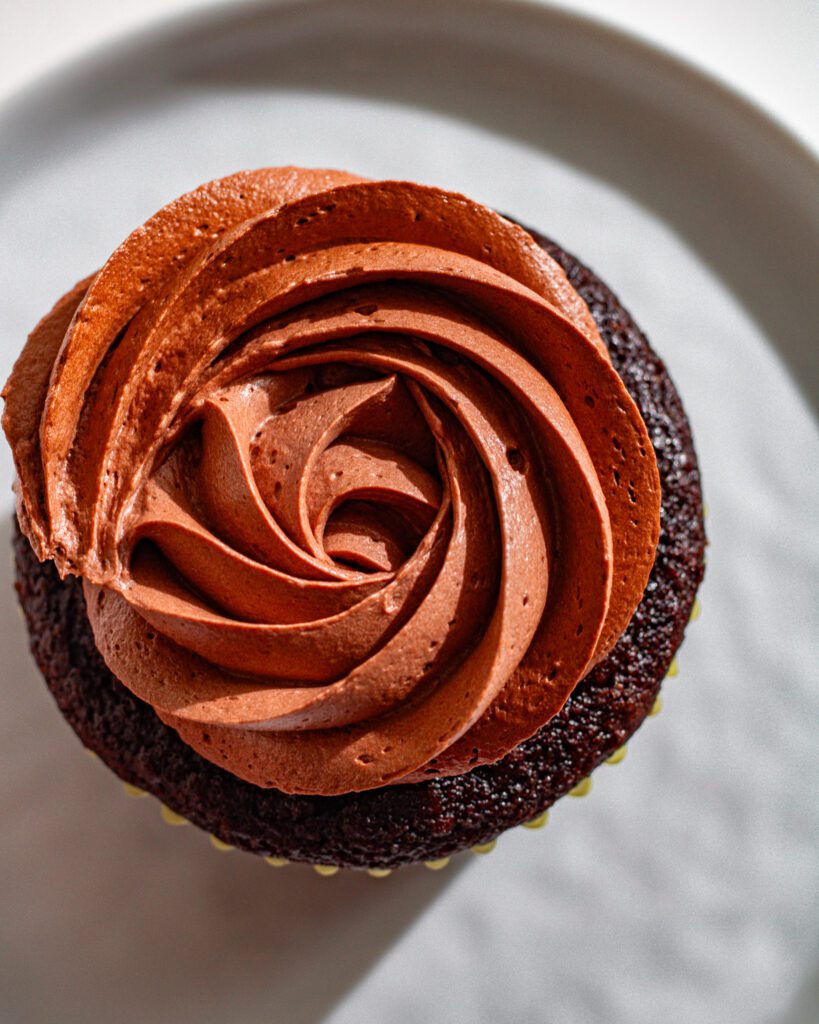 Decadent vegan chocolate cupcakes with deep cocoa flavor