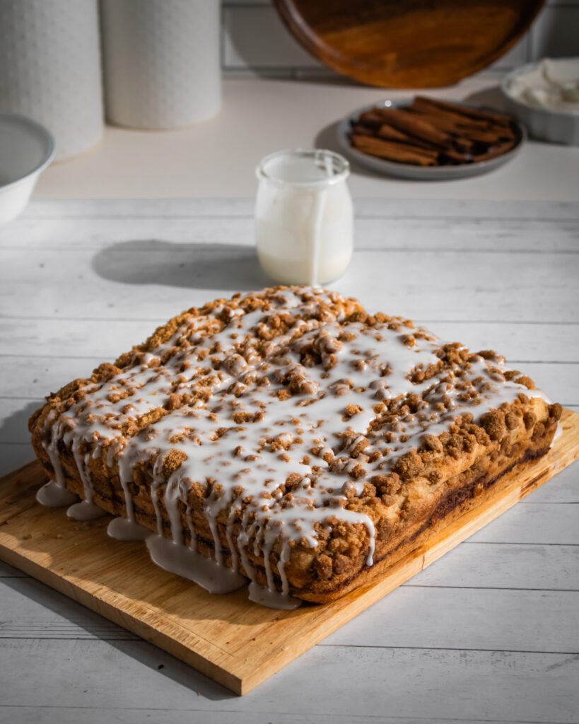 Eggless Starbucks Coffee Cake with icing